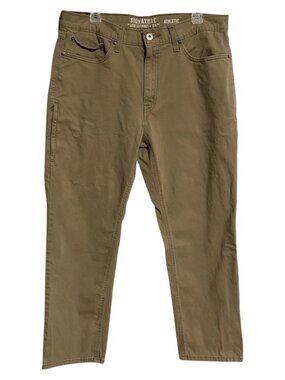 Signature by Levi Strauss & Co. Men's Khaki Athletic Pants Side Zipper 36x30